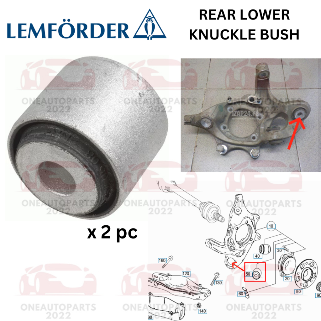 Lemforder 3324801 Boccola In Gomma Metallo (silentblock) Per BMW Serie 5, 6, 7, 8, Compatibile Con Varie Motorizzazioni, Ricambio Originale