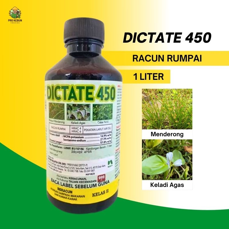 Dictate 450 Racun Mcpa Potassium Bentazone Sodium Herbicide Racun