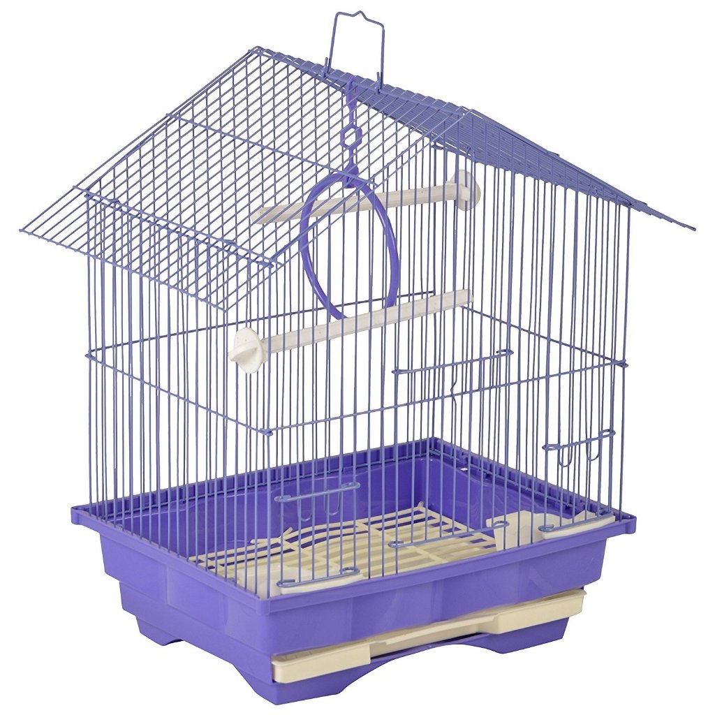 Image showcasing Love Bird Cage / Sangkar Burung (C101) with Food Feeder & Water bowl ...