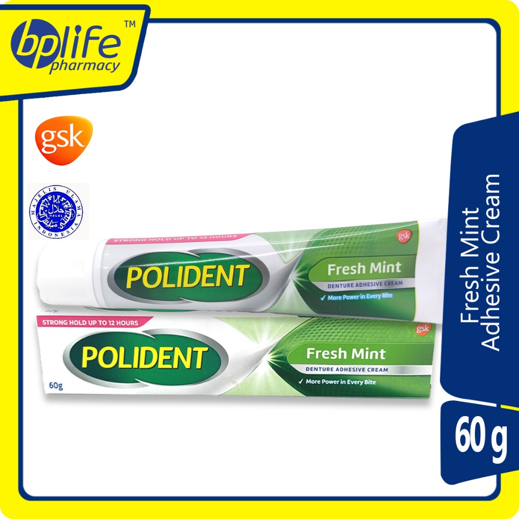Polident Fresh Mint Denture Adhesive Cream 60g Shopee Malaysia