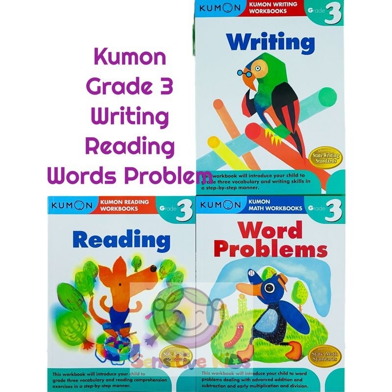 Kumon Workbooks Word Problems/Writing/Reading Grade 1-3 | Shopee Malaysia