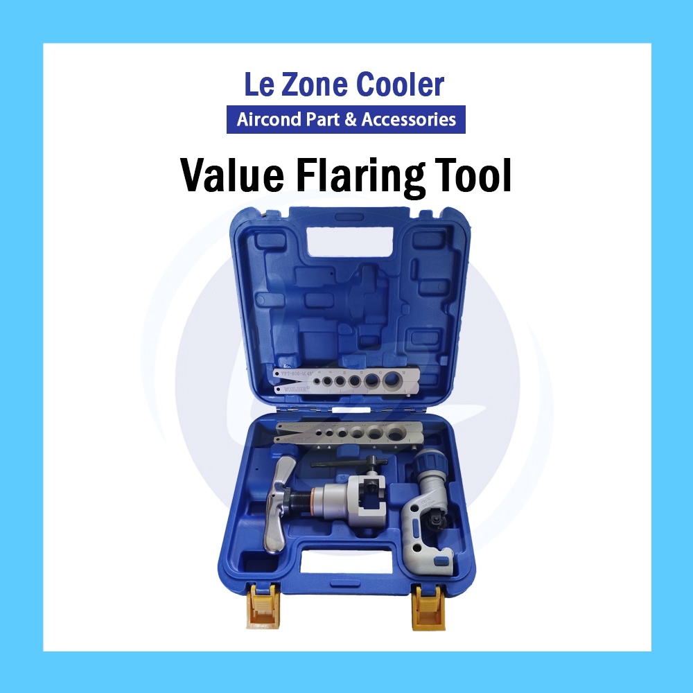 Value VFT-808 VFT-808-MIS Flaring Tool Set Aircond Copper Tube Cutter ...