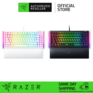 Razer BlackWidow V4 75% Compact Hot-swappable Mechanical Gaming Keyboard, Tactile, Chroma RGB, Magnetic Wrist Rest