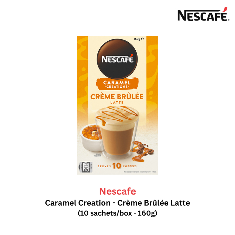 🇦🇺 Nescafe Caramel Creations Range Crème brûlée Latte (10 sachets/box