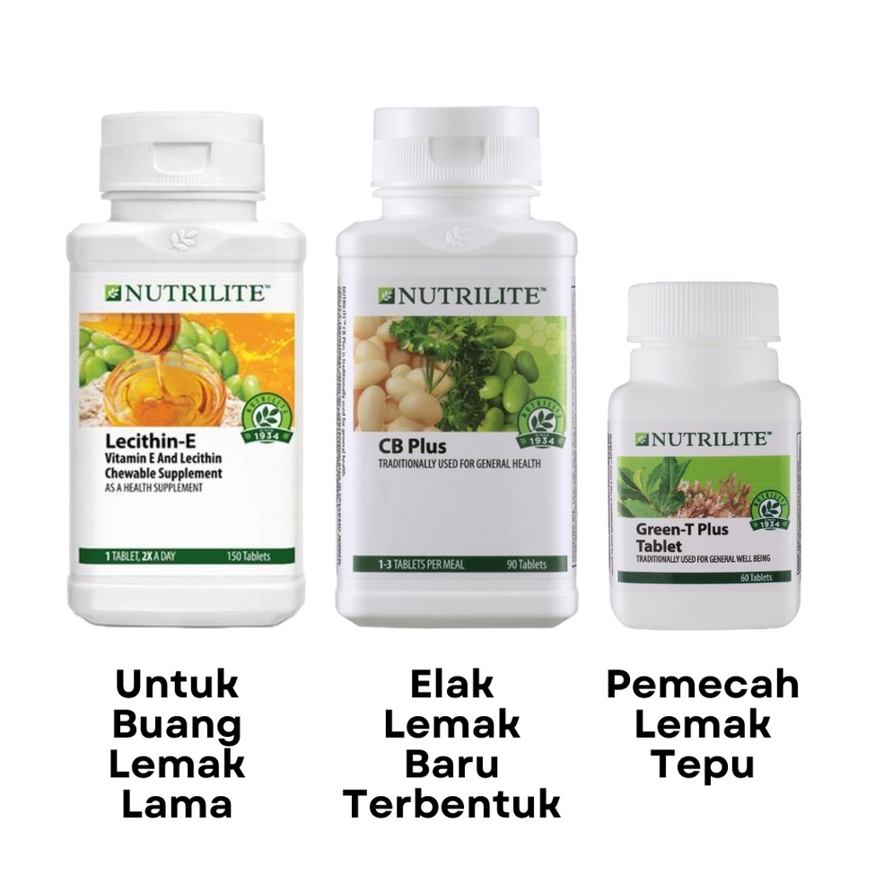 Set Kurus Nutrilite Combo Set = LecithinE + GreenT + CB Plus 🔥