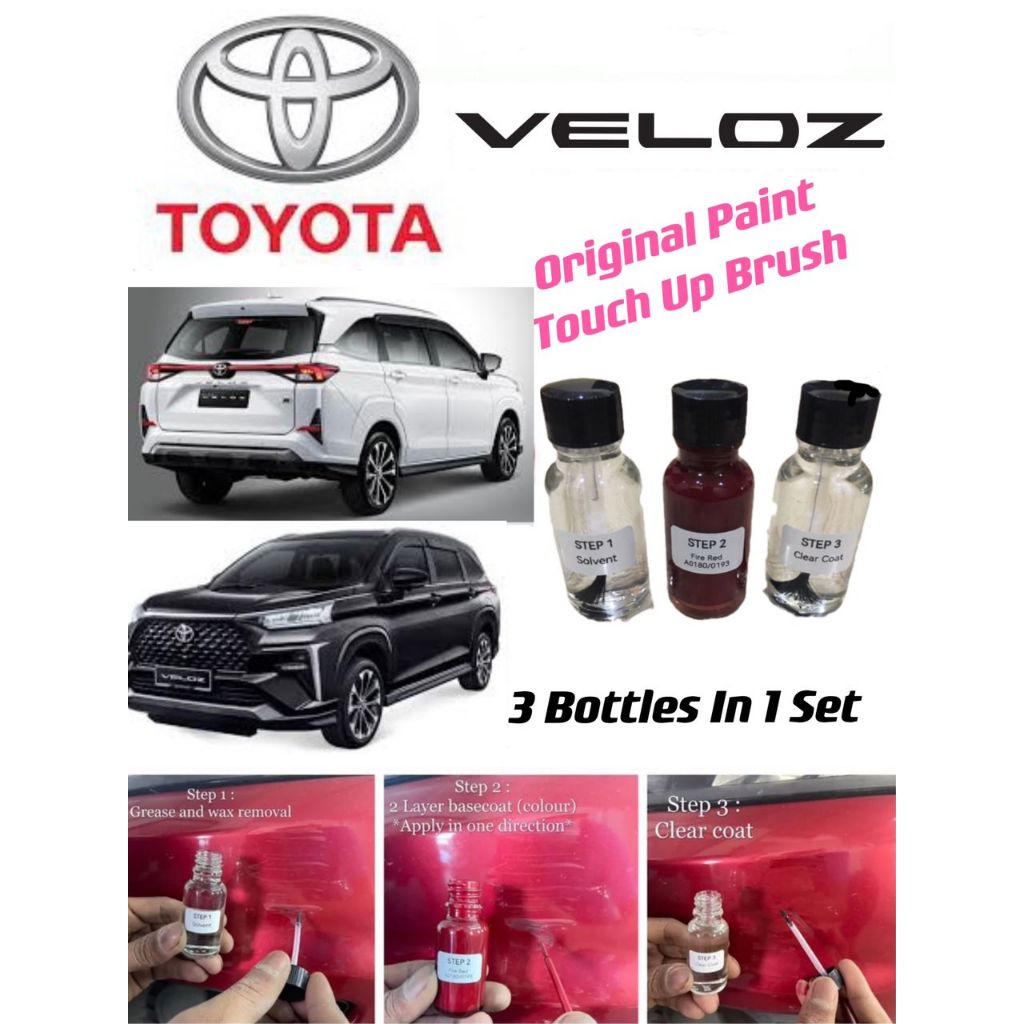 Toyota Veloz Paint Repair Kit Original Colour Touch Up Paint Combo Set ...