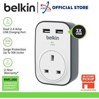 Belkin BSV103SA SurgeCube 1 Outlet Surge Protector With 2 X 2.4A Shared ...