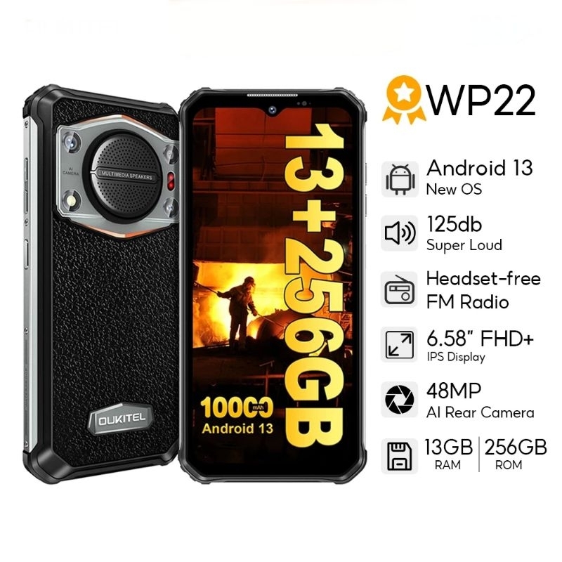 OUKITEL WP22 13GB+256GB 10000 mAh | Shopee Malaysia