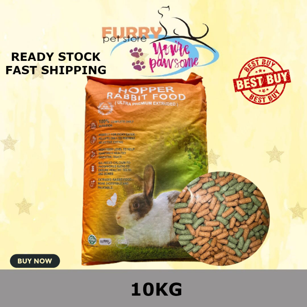 HOPPER Rabbit & Guinea Food - 10KG Makanan Arnab Berkualiti Murah ...
