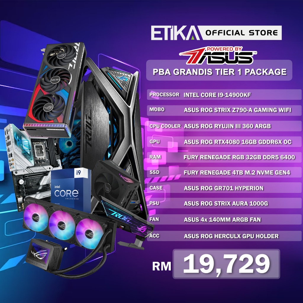 ETiKA PBA GRANDIS TIER 1 DESKTOP PC SET Powered By ASUS High Quality