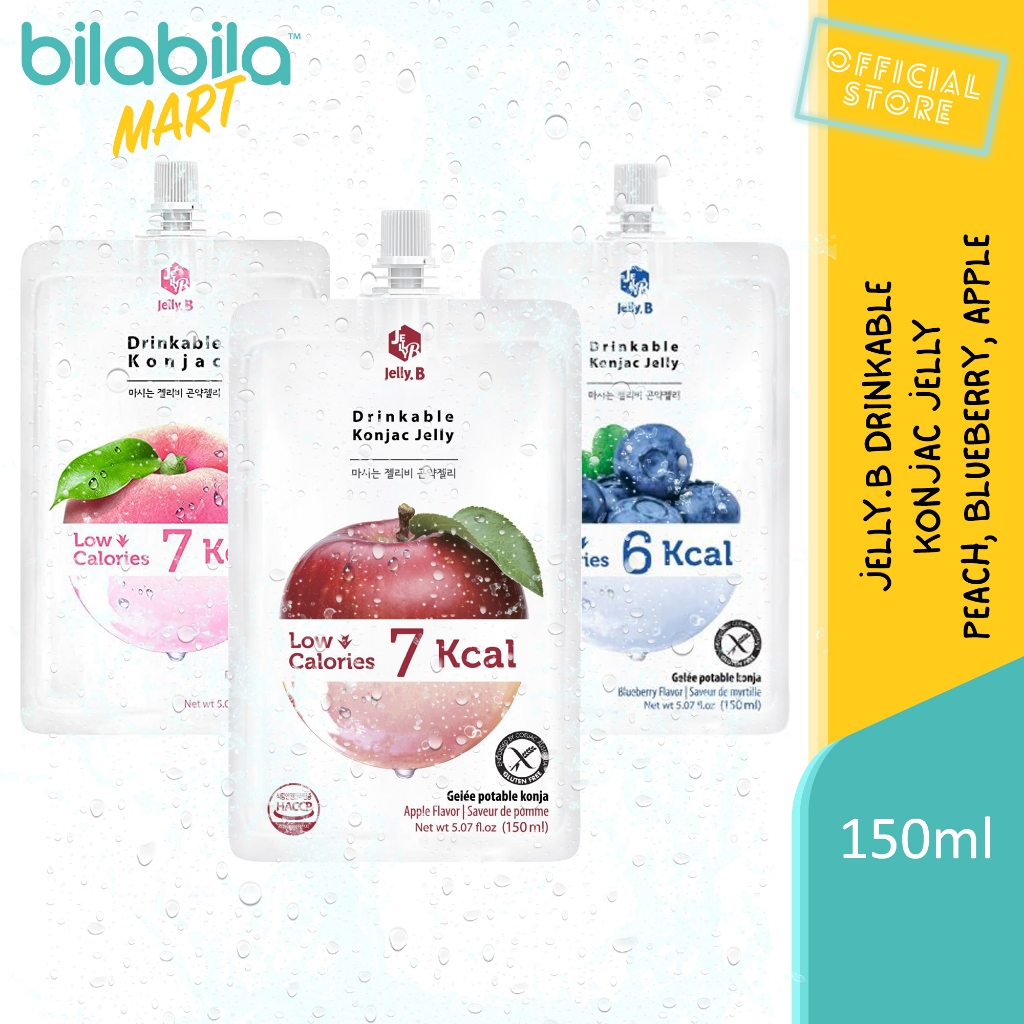 Korea Jelly B Drinkable Konjac Jelly (Peach, Blueberry, Apple) Low ...