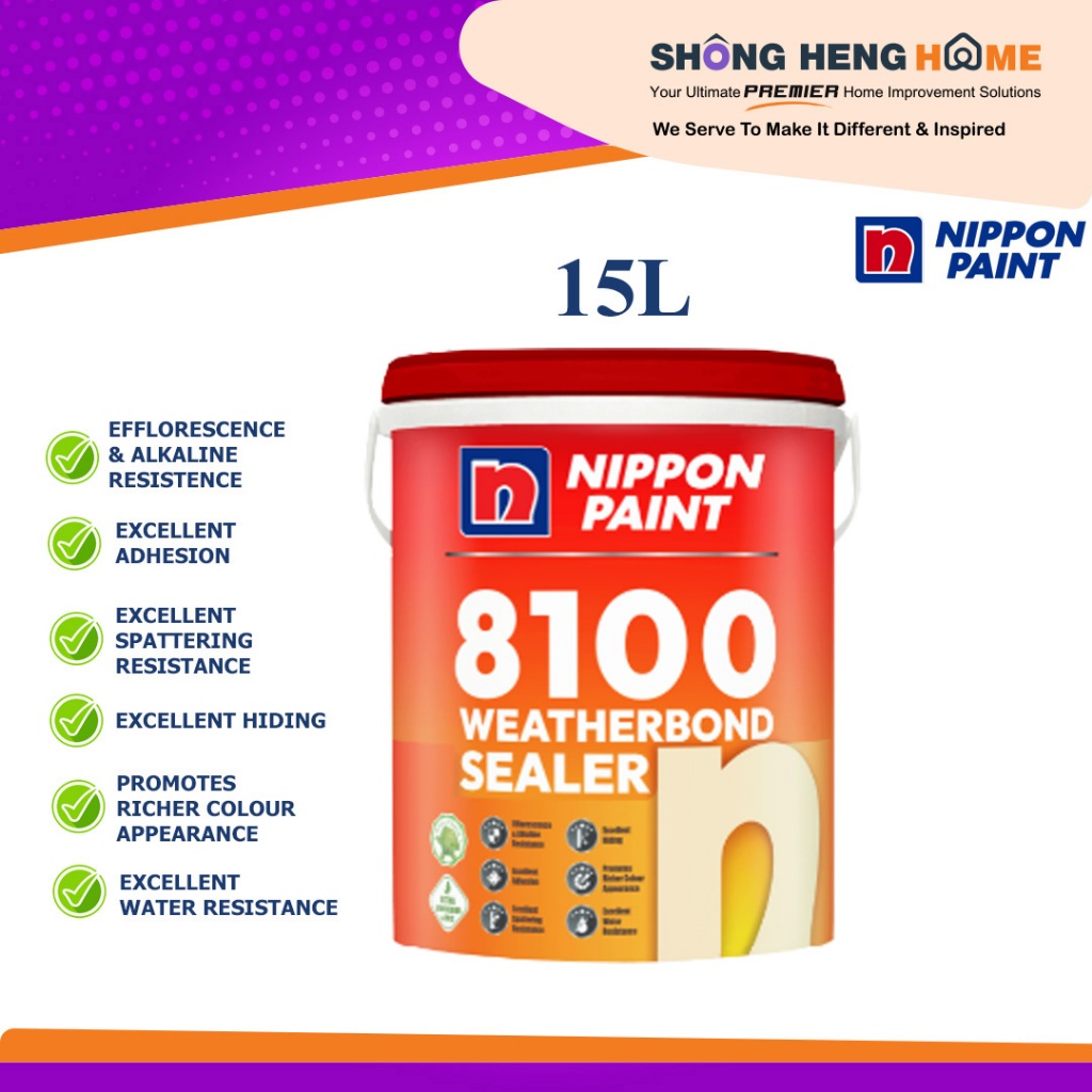 15L Nippon Paint 8100 Weatherbond Sealer (Wall Sealer | Undercoat ...