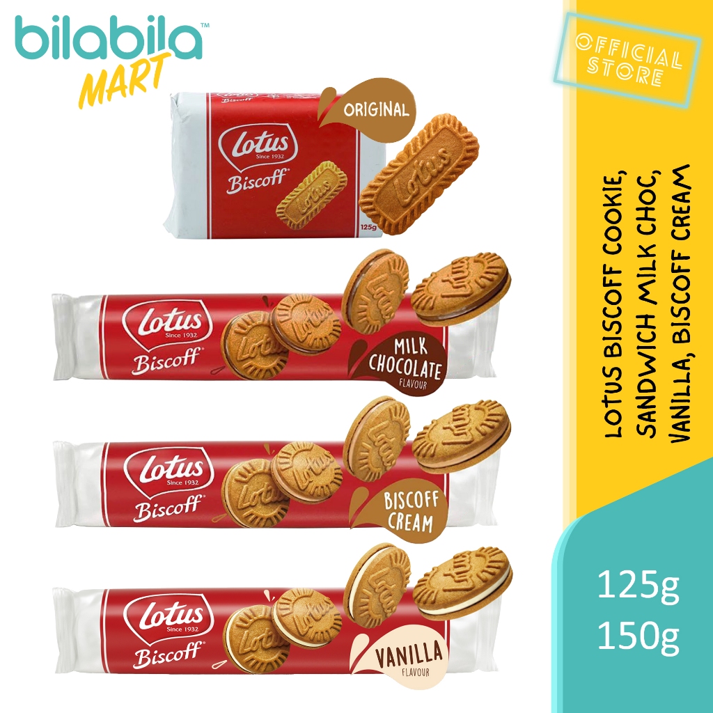 LOTUS Biscoff Original Biscuit Cookie / Biscoff Cream Filled Sandwich (Biscoff Cream, Milk