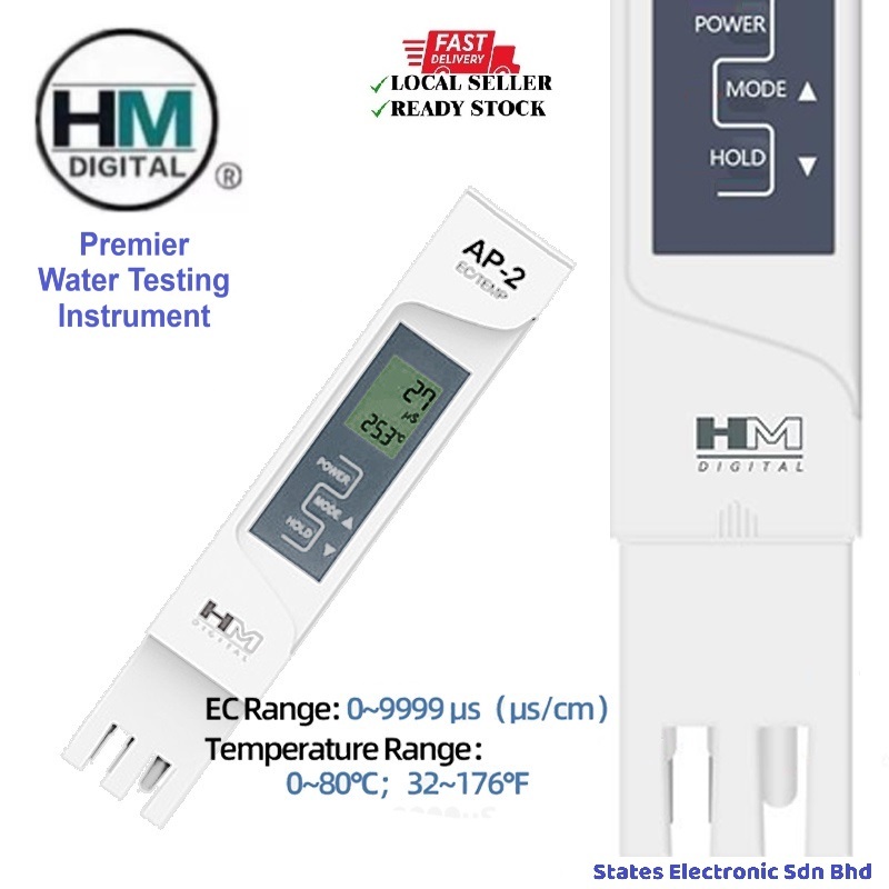 HM Digital AP-2 AquaPro Water Quality Tester EC Meter with ATC (AP2 ...