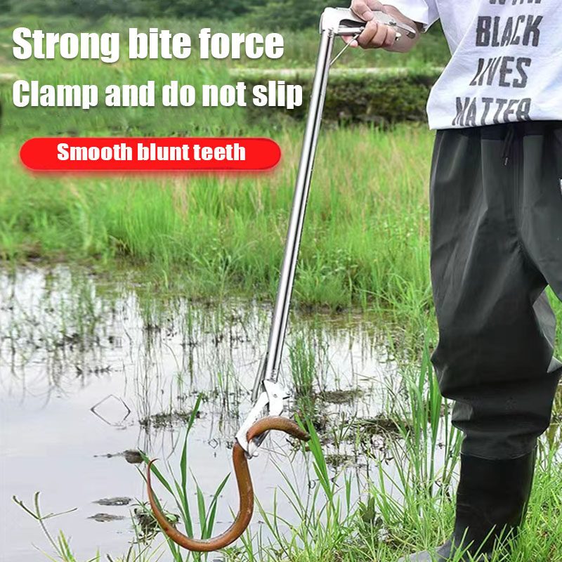 Snake Catcher tong Stainless Steel snake trap Clamp Long Handle ...