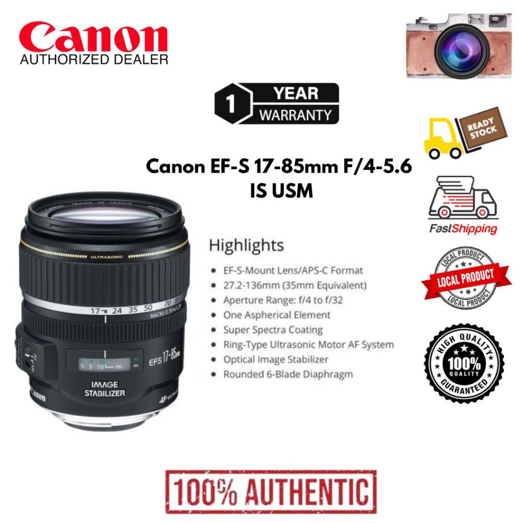 Canon EF-S 17-85mm F/4-5.6 IS USM Camera Lens Test Review