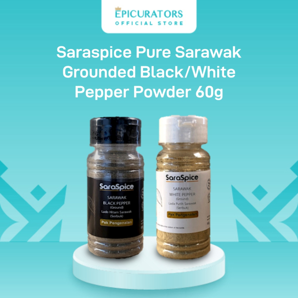 Saraspice Pure Sarawak Grounded Black/White Pepper Powder (60g ...