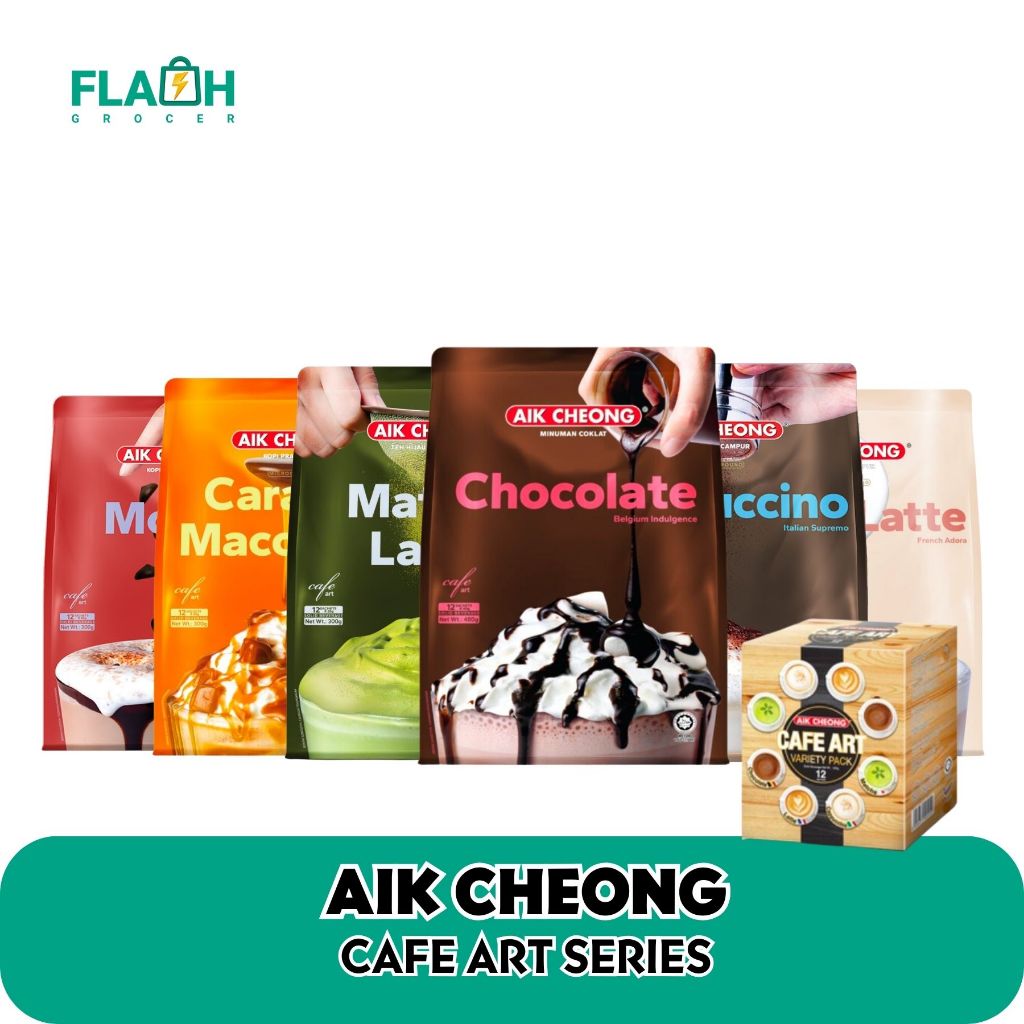 Aik Cheong Chocolate Cafe Art Series Chocolate Cappuccino Matcha