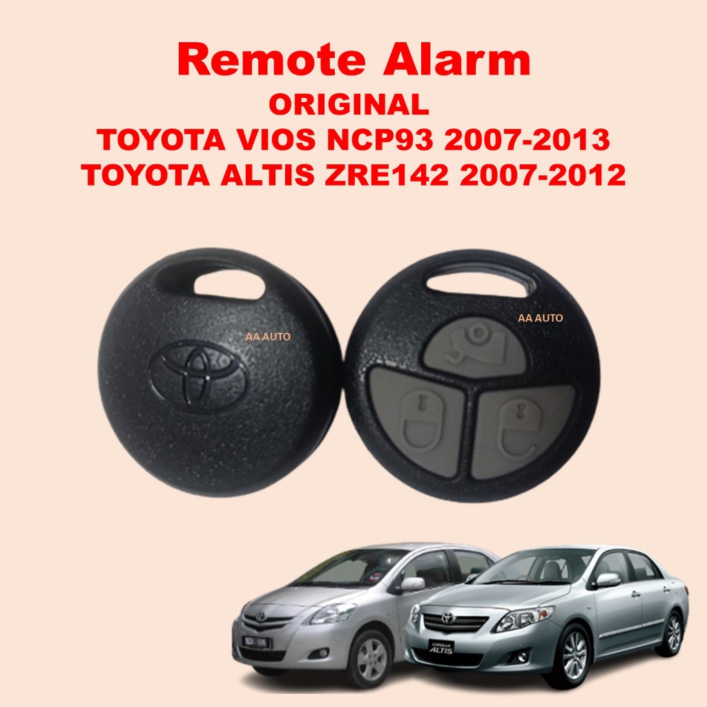 ORIGINAL TOYOTA VIOS NCP93 20072013 / TOYOTA ALTIS ZRE142 20072012 Car Alarm Remote Control