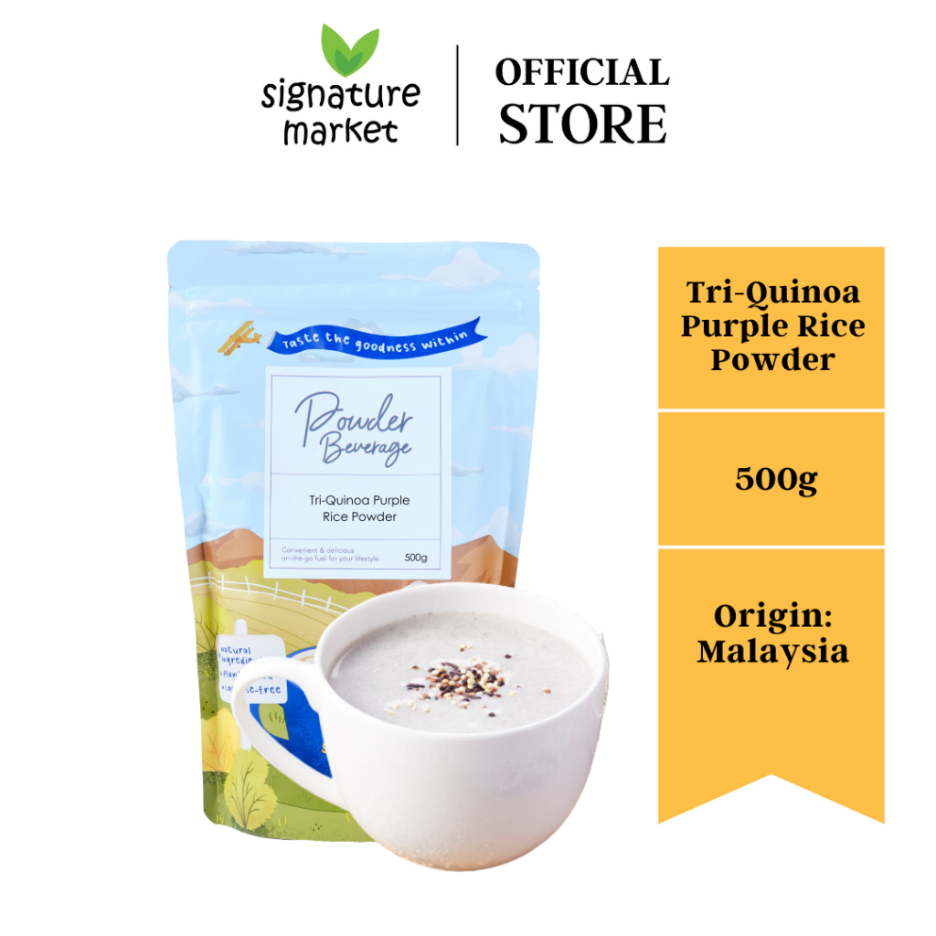 Signature Market Tri-Quinoa Purple Rice Milk Powder (500g) | Shopee ...