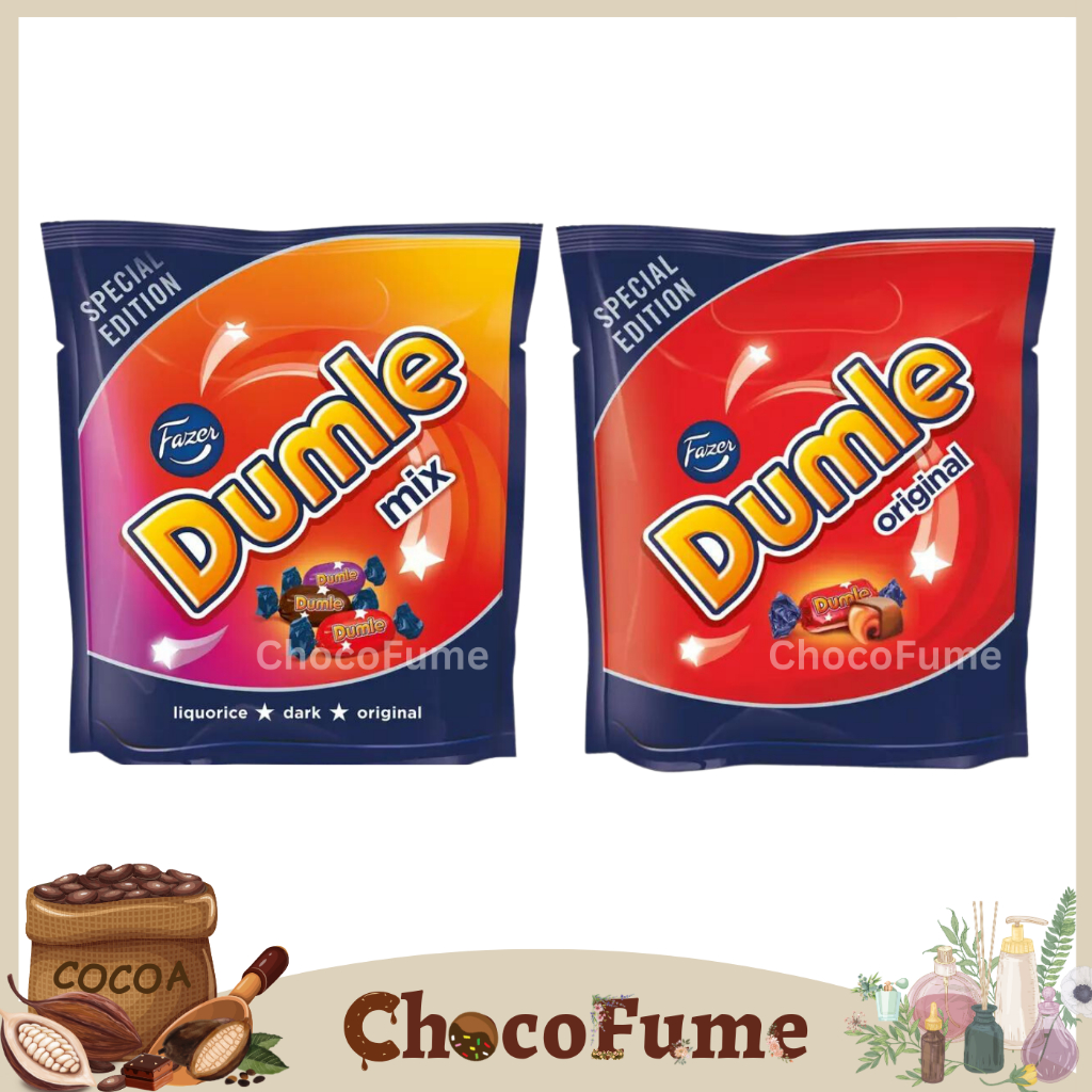thumbnail image 2 of Fazer Dumle Soft Toffee Sweets – Milk Chocolate Covered, 120g Sharing Pouch, Finland 2 of 5