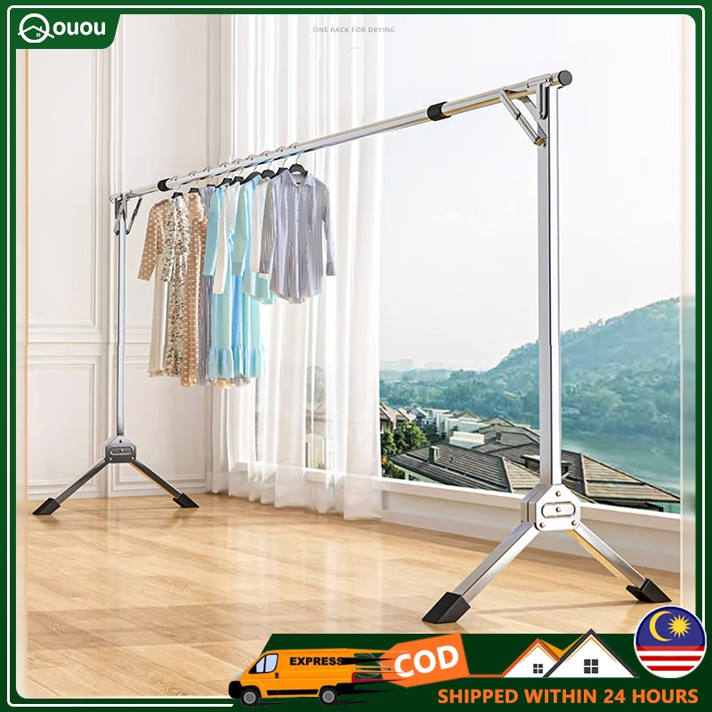 HOUSEHOLD CLOTHES HANGER #SINGLE #DOUBLE POLE/ DRYING RACK (RAK PENYIDAI  BAJU)