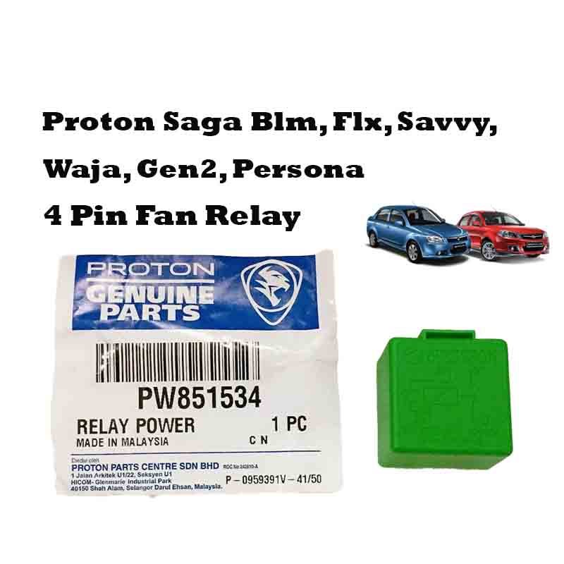 Proton Saga Blm, Flx, Savvy, Waja 4 Pin Fan Relay (PW851534) Shopee