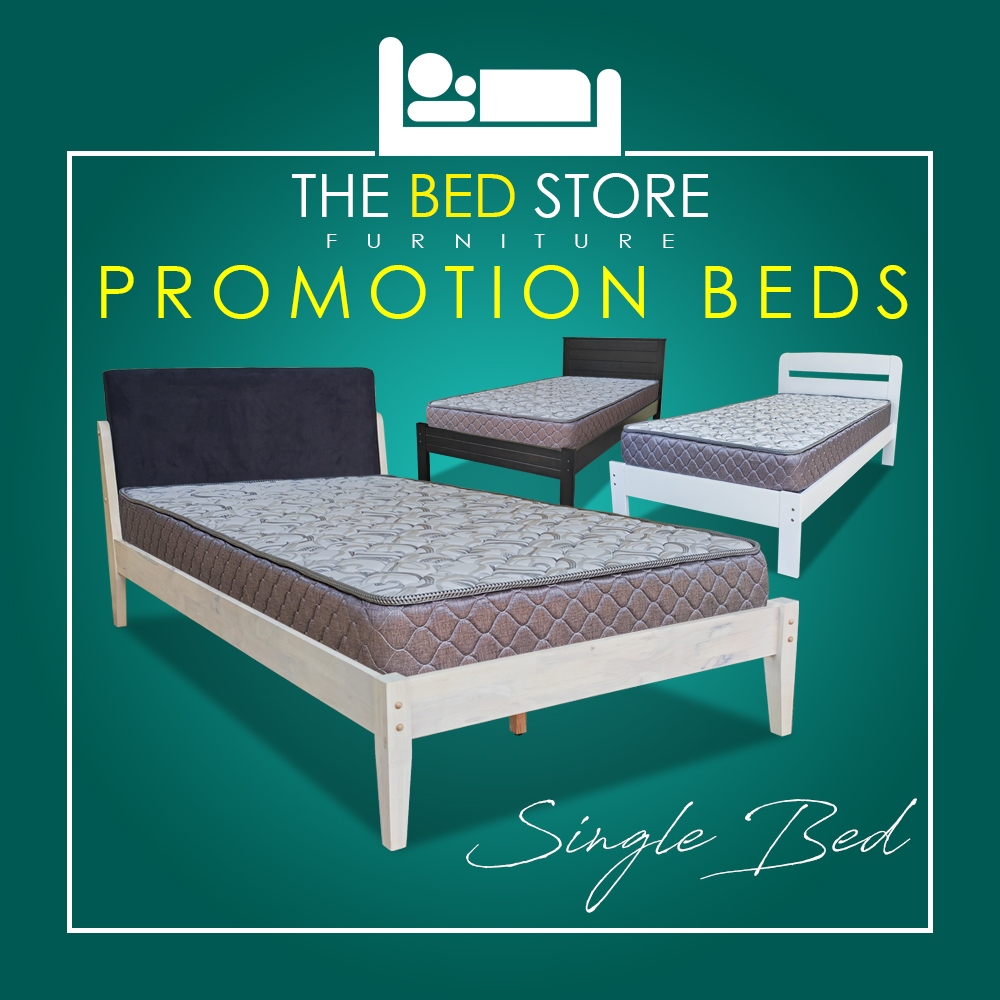 TBS PROMO Single Bed / Super Single Bed Solid Wood / Katil Bujang