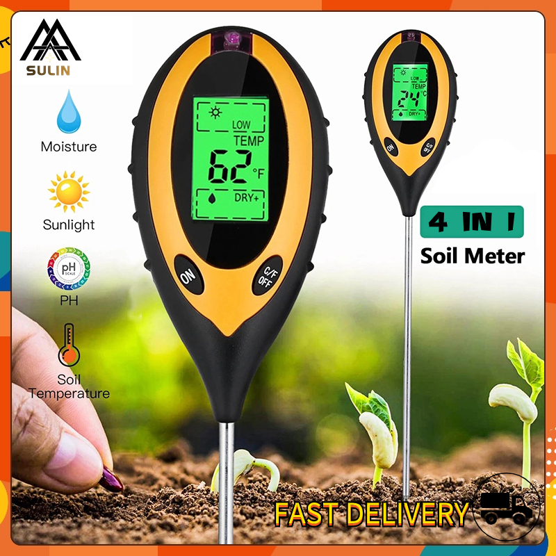 4in1 Soil Moisture Meter ,Digital Plant Temperature/Soil Moisture/PH