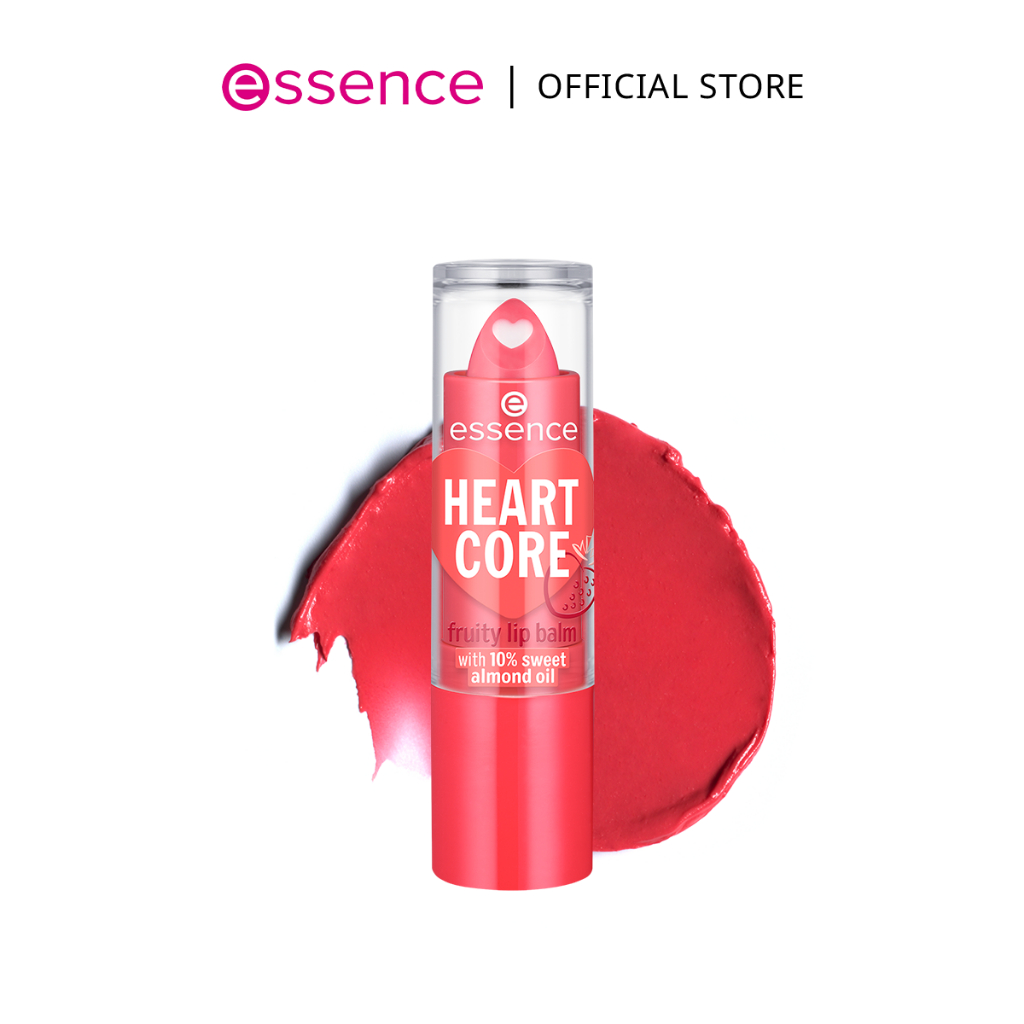 essence Heart Core Fruity Lip Balm 02 Sweet Strawberry Shopee Malaysia