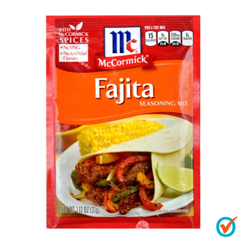 McCormick Dry Seasoning Mix 31g Fajitas Marinade Shopee Malaysia