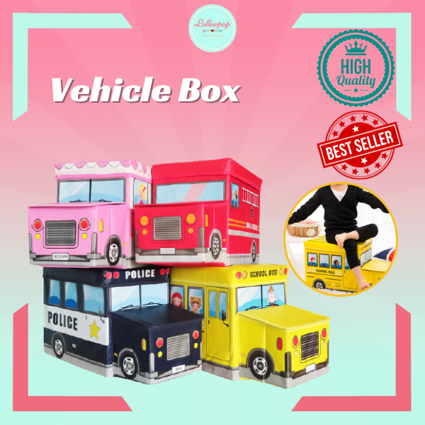 [ls]multipurpose Vehicle Storage Box Toy Box Kids Kotak Bas Sekolah 