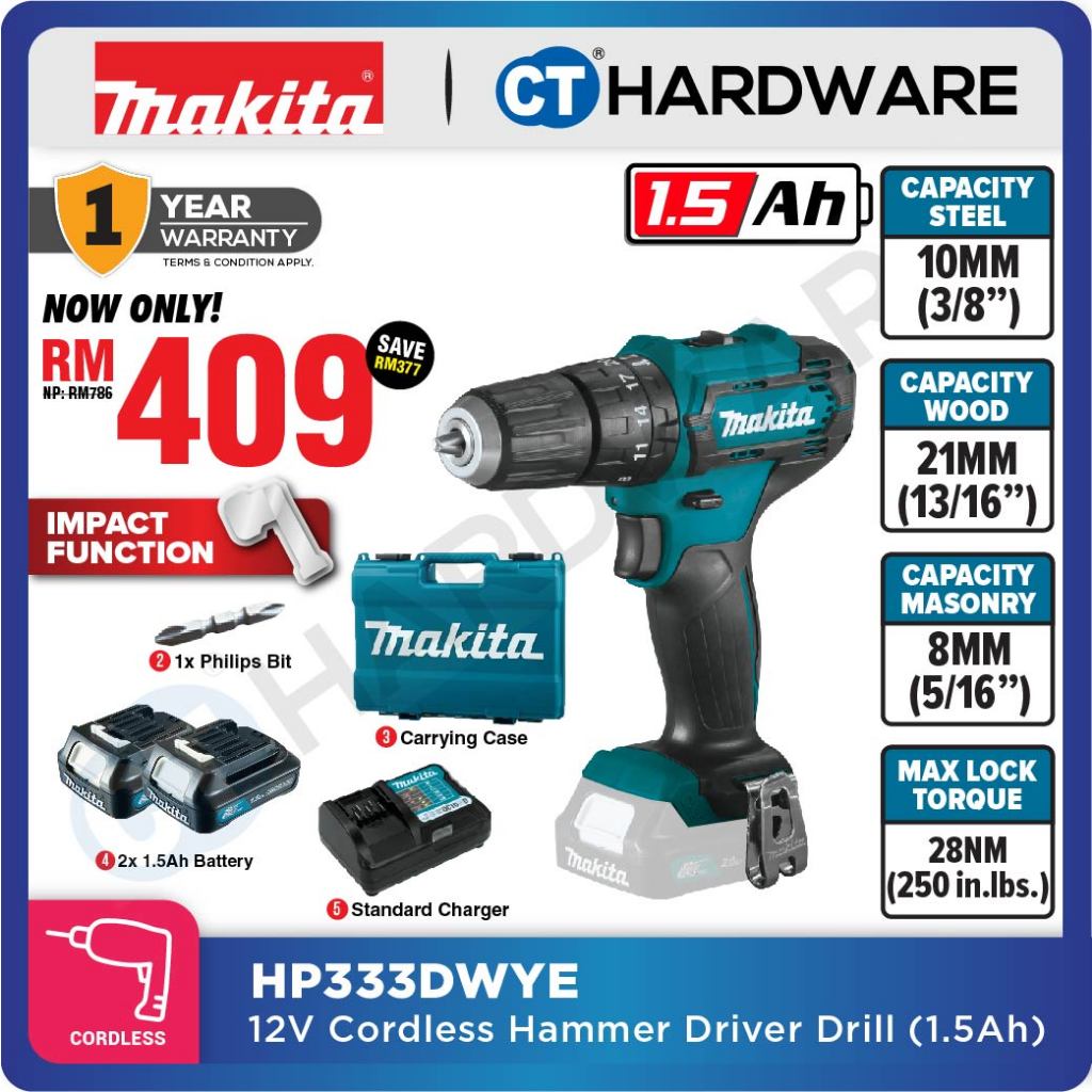 Makita hp333dwye deals