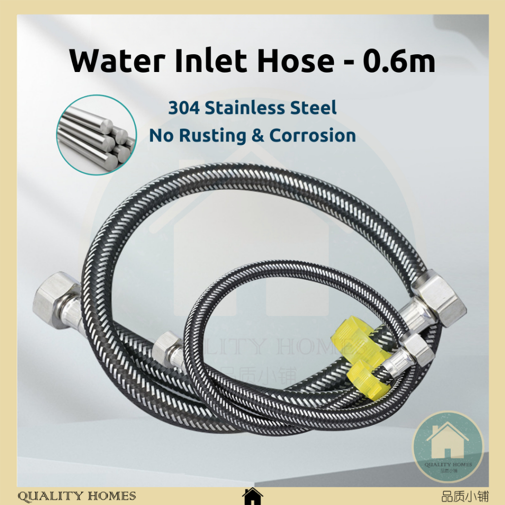 [INSTANT DELIVERY] 304 Stainless Steel Water Supply Inlet Hose Toilet