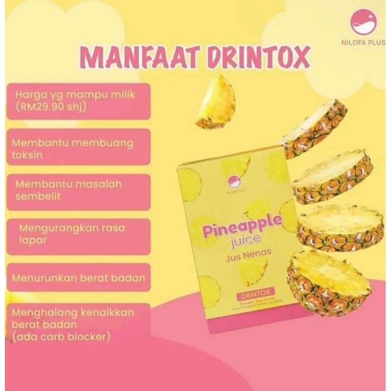 NILOFA PINEAPPLE JUICE DRINTOX!! Shopee Malaysia