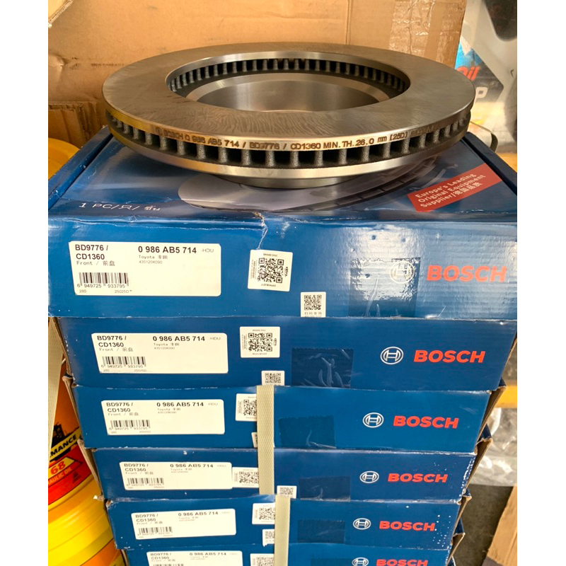 TOYOTA HILUX REVO 2016(2PCS)BD 9776 BOSCH FRONT DISC ROTOR 1 PAIR 318MM ...