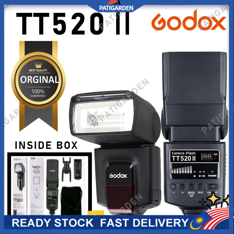 🔥 Godox TT520II Camera Flash Speedlight Manual Flash Metal Hot Shoe