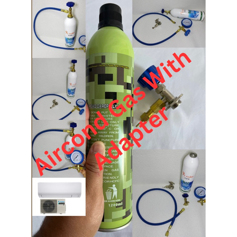 Aircond Gas R32 Variant Botol Hijau Refill Sendiri Sangat Senang Murah