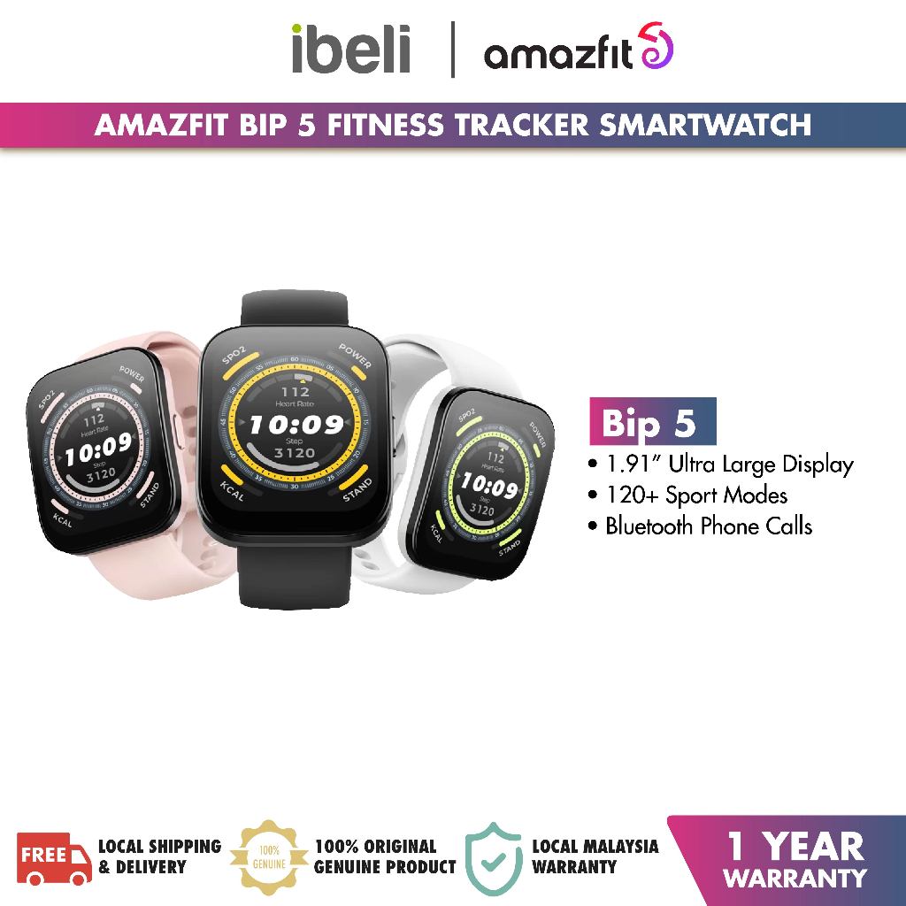 Large display best sale fitness tracker