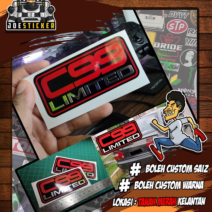 STICKER C99 LIMITED UNTUK WIRA SAIZ 10X4.5 CM | Shopee Malaysia