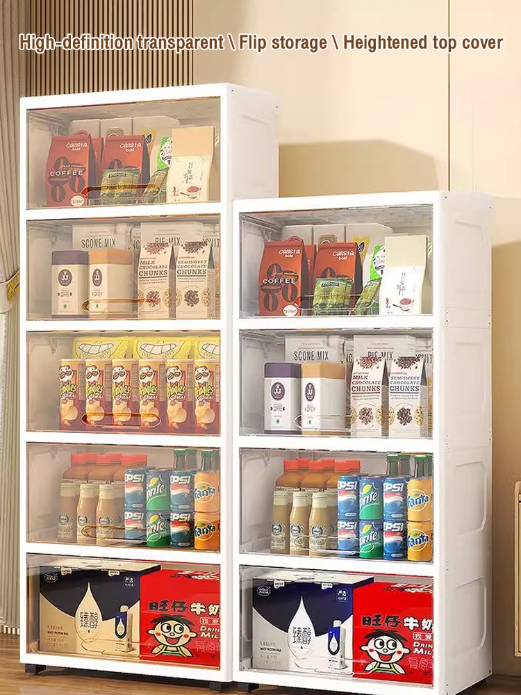 Kitchen Cabinet Pantry Storage Rack Multifunction with Cover Kotak ...