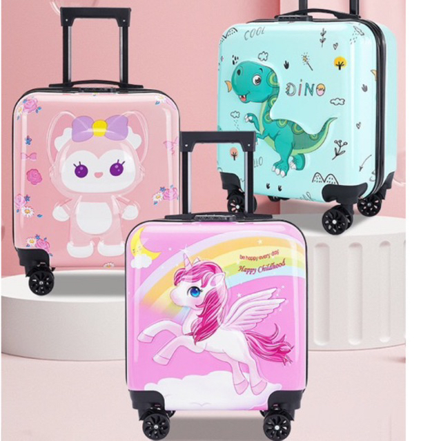 Travel Suitcase Cute Girly Luggage Kid Adorable Trolley Case 18 Inch Hand  Carry Pilot Case Travel