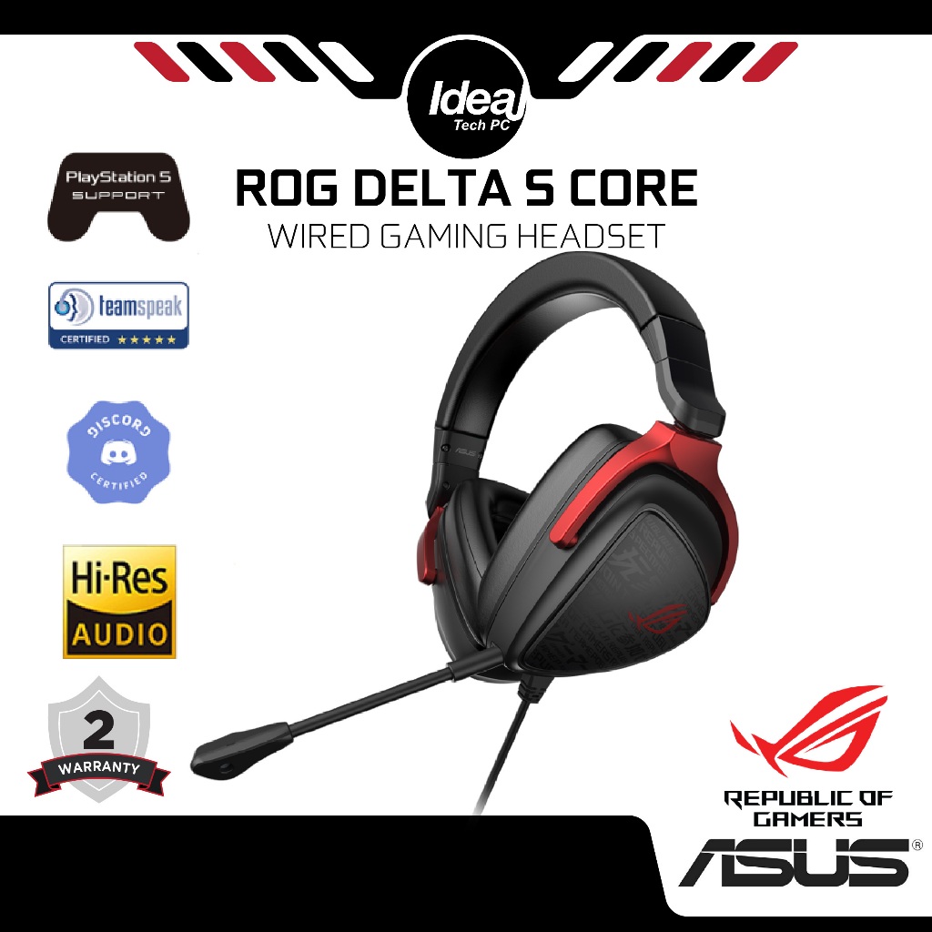 ASUS ROG Delta S Core Wired Gaming Headset - Lightweight 270g With 7.1 Surround Sound