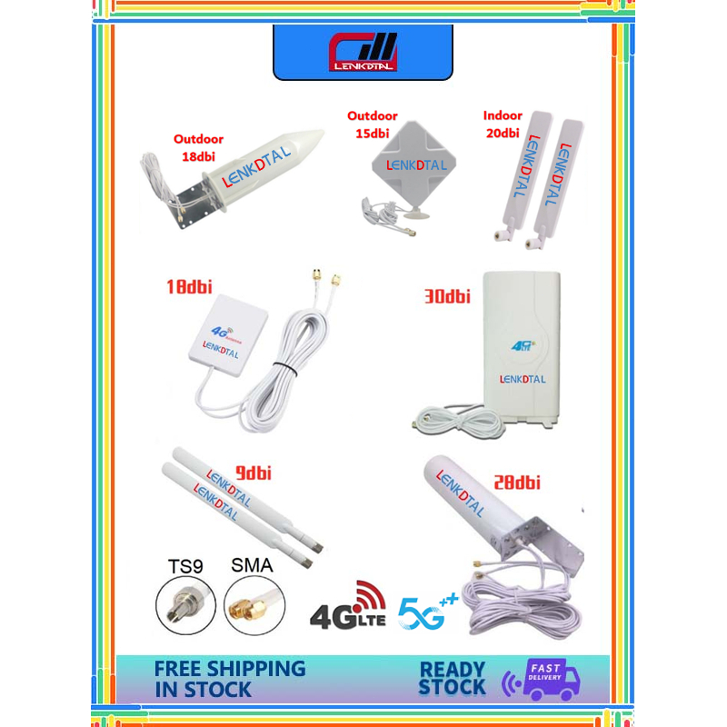 🔥5G / 4G Antenna🔥 Signal Gain Antenna for CPE Router SMA TS9 | Shopee ...