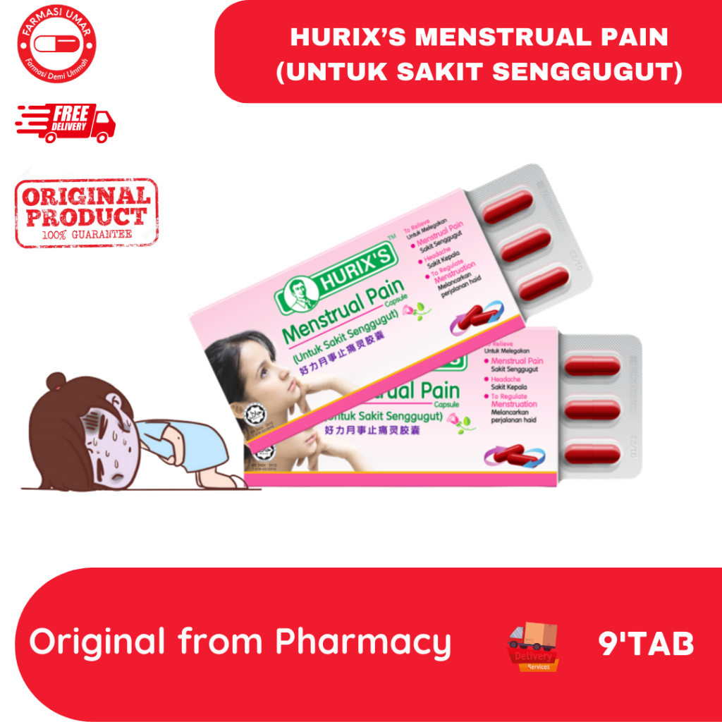 HURIX'S Untuk Sakit Senggugut /MENSTRUAL PAIN CAPSULE | Shopee Malaysia