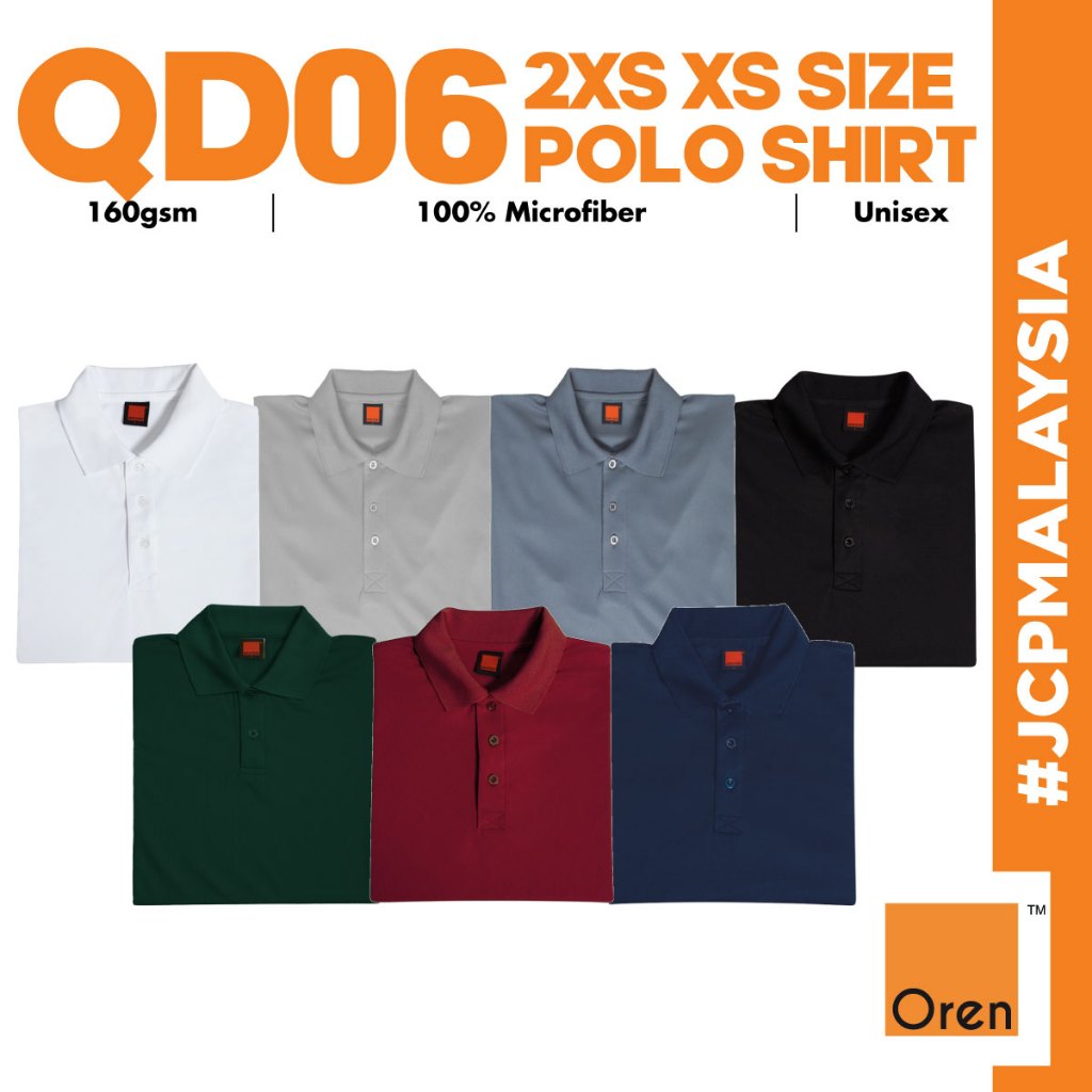 oren sport quick dry size chart