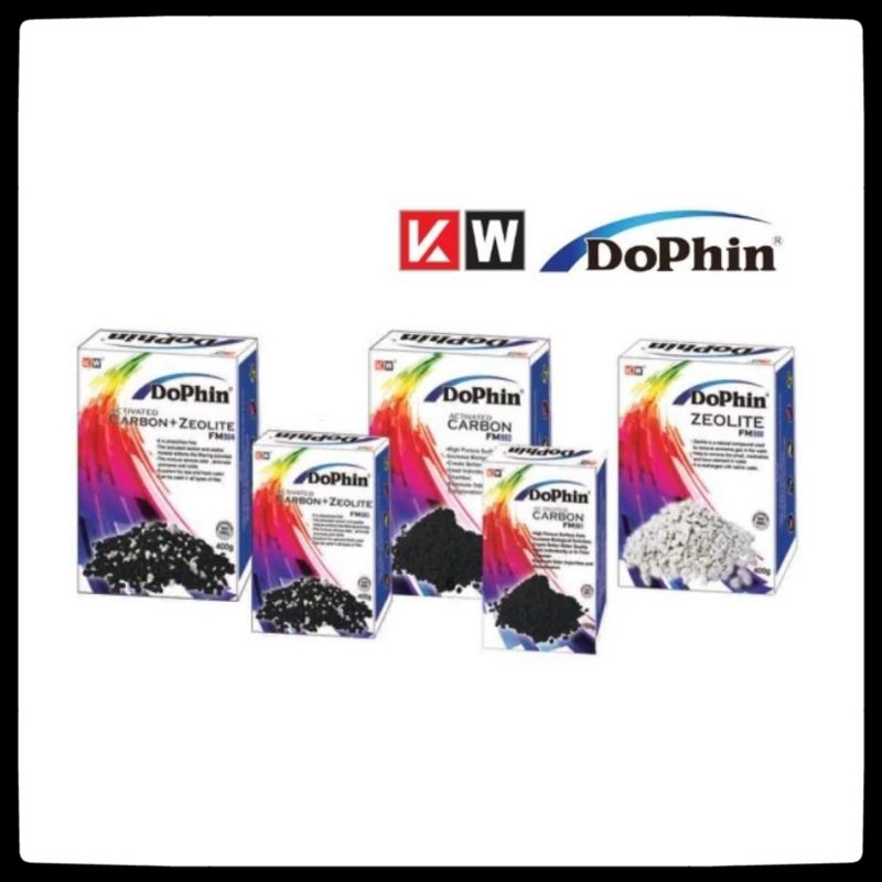 Dophin KW Activated Carbon + Zeolite Aquarium Filter Media Remove Smell