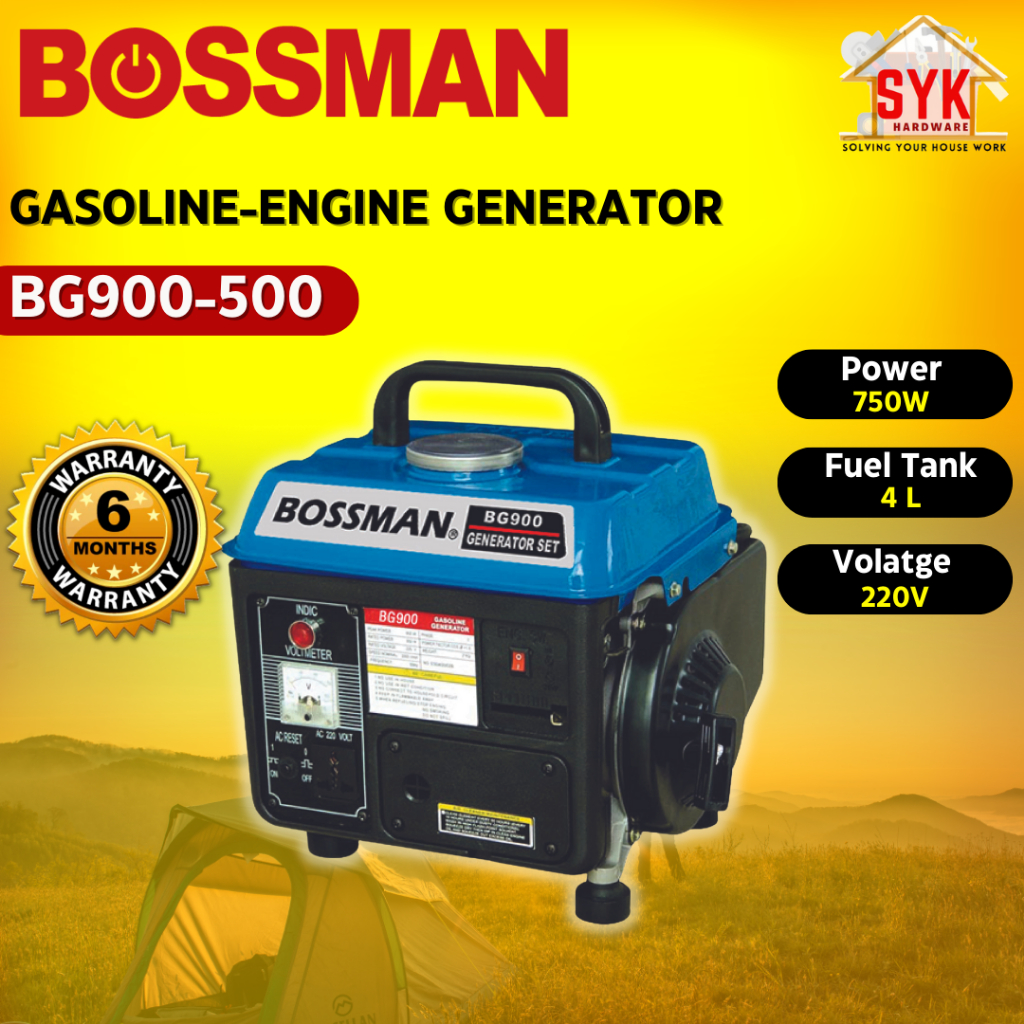 SYK Bossman BG900500 Gasoline Engine 2 Stroke Generator Power Supply