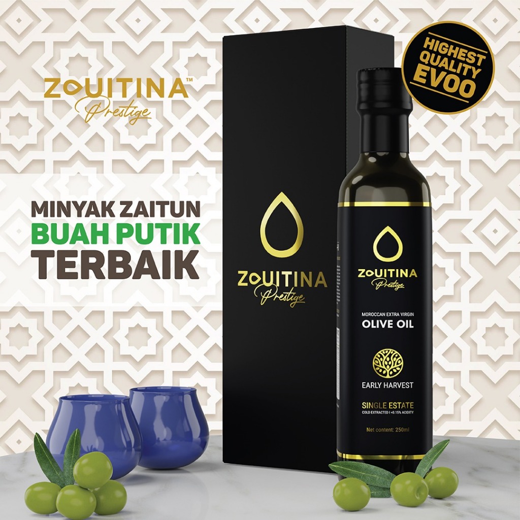 ZOUITINA Prestige Moroccan Extra Virgin Olive Oil Premium Grade Minyak