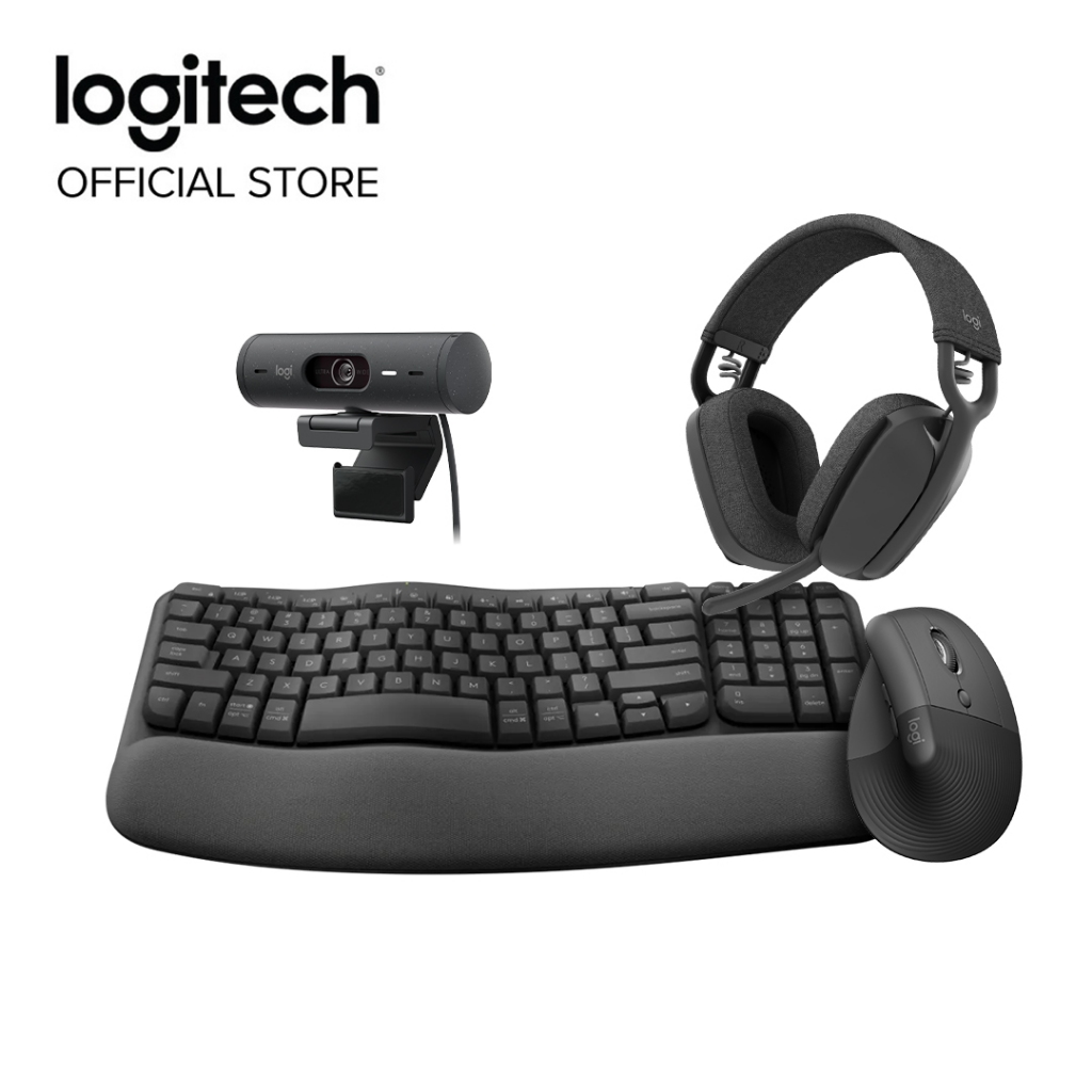 [Combo Set] Logitech Lift Vertical Mouse + Wave Keys Wireless Keyboard ...